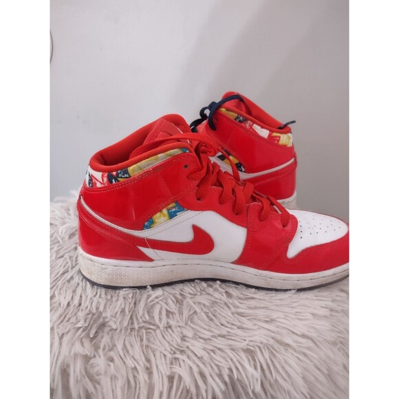 Nike Youth Air Jordan 1 Mid Se GS Electro Orange size 7Y DC7248-600 - Picture 8 of 12